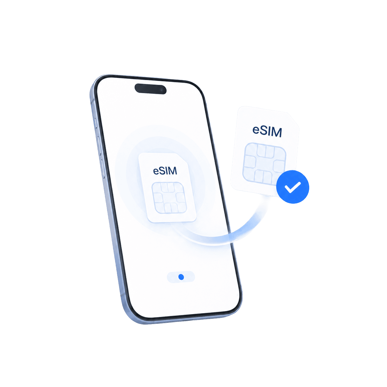 A phone downloading and installing an eSIM profile